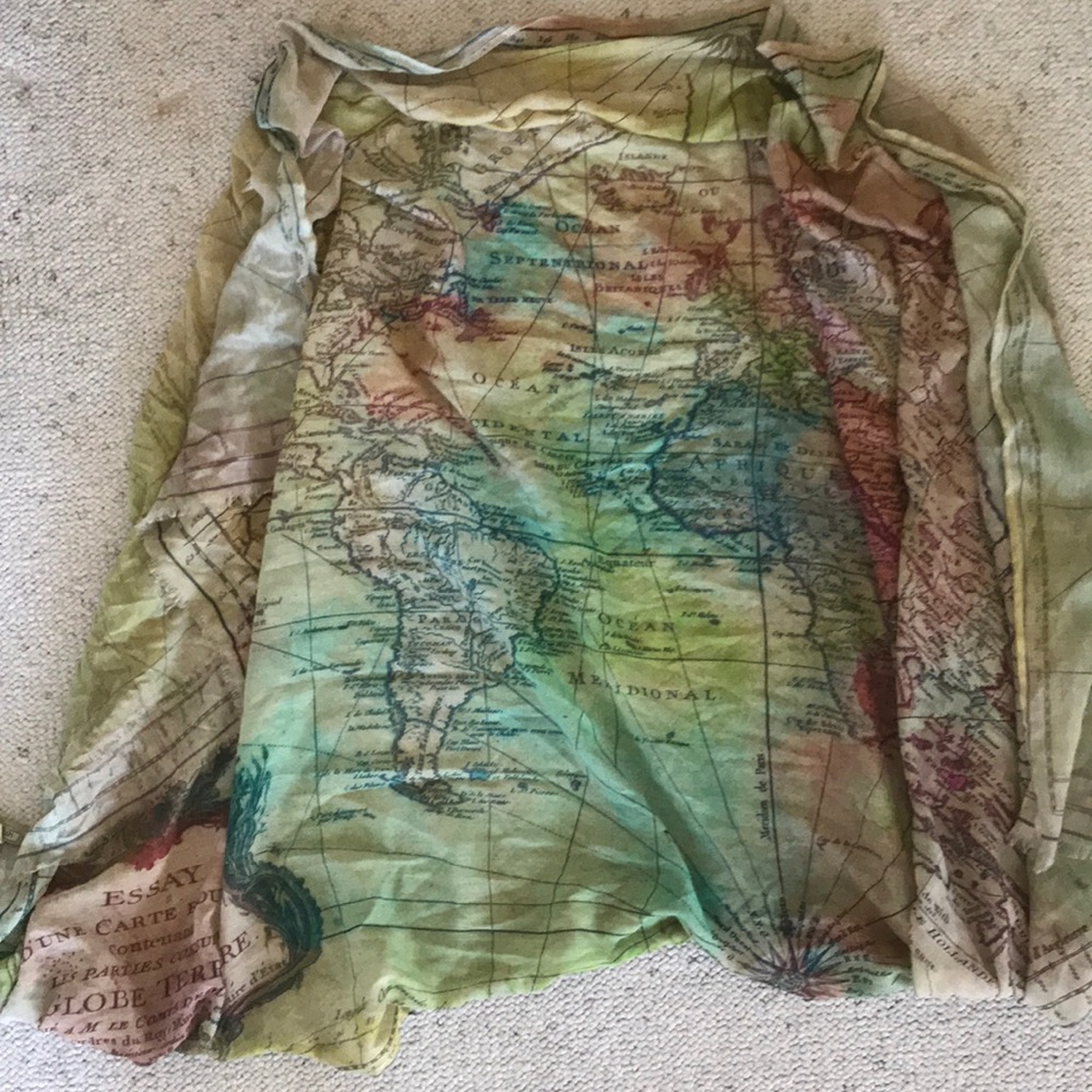 Map of the world scarf